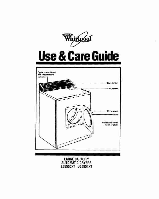 Whirlpool Clothes Dryer LE5550XT-page_pdf